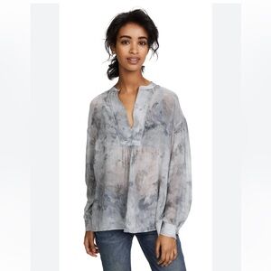 Vince Gray Tie-Dye Blouse